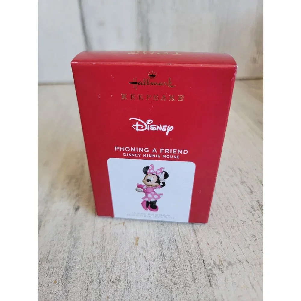Hallmark phoning a friend Disney Minnie Mouse ornament‎ Xmas